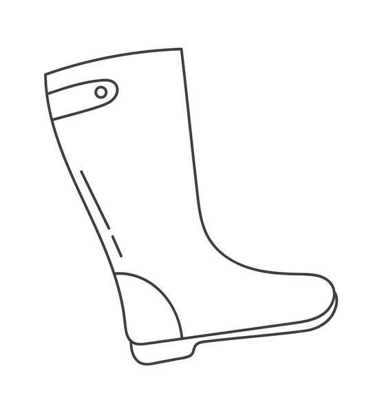 Bota Borracha Calçado Vector Ilustração —  Vetores de Stock