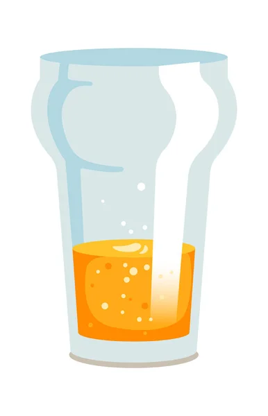 Vetro Con Birra Vettoriale Illustrazione — Vettoriale Stock