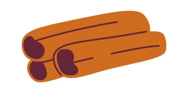 Tarçın Yapıştırması Baharat Vektörü İllüstrasyonu