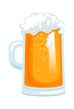 Bira Vektörü İllüstrasyonlu Cam