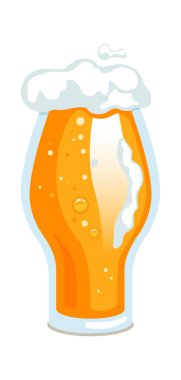 Bira Vektörü İllüstrasyonlu Cam