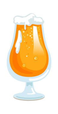 Bira Vektörü İllüstrasyonlu Cam