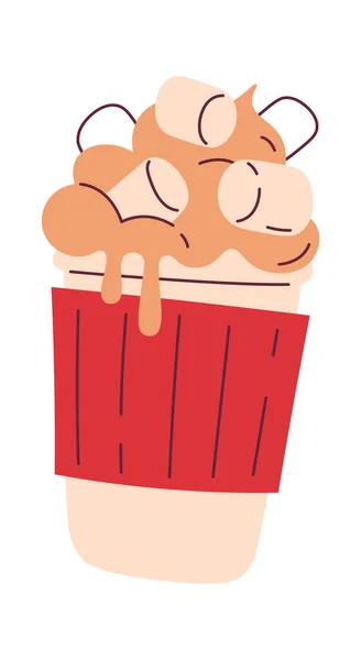 Eiskaffee Cocktail Vektor Illustration — Stockvektor