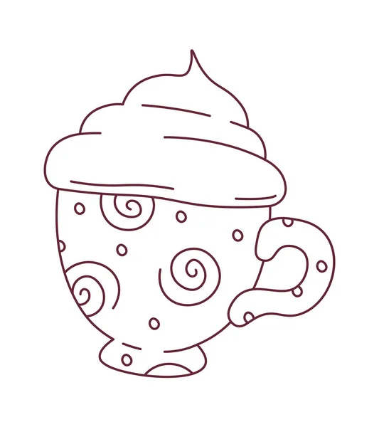 Κοκτέιλ Καφέ Στο Κύπελλο Διάνυσμα Εικονογράφηση — Διανυσματικό Αρχείο