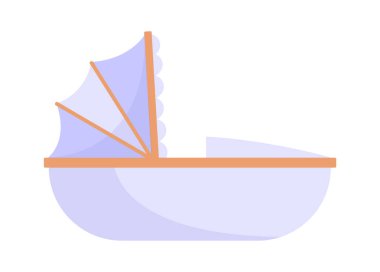 Bebek Arabası Yatak Vektörü İllüstrasyonu