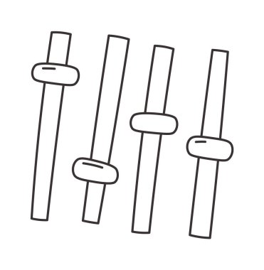 Eşitleştirici Doğrusal Simge Vektör İllüstrasyonu