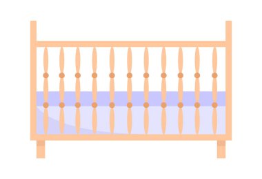 Tahta Bebek Beşiği Vektör İllüstrasyonu