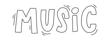 Müzik Harfi Doğrusal Vektör İllüstrasyonu