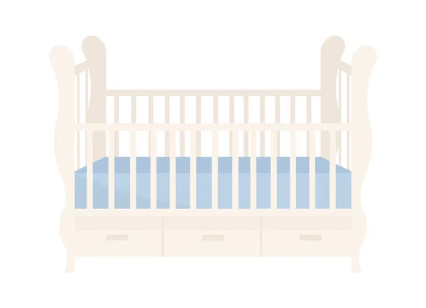 Ilustração Madeira Vetor Berço Bebê — Vetor de Stock