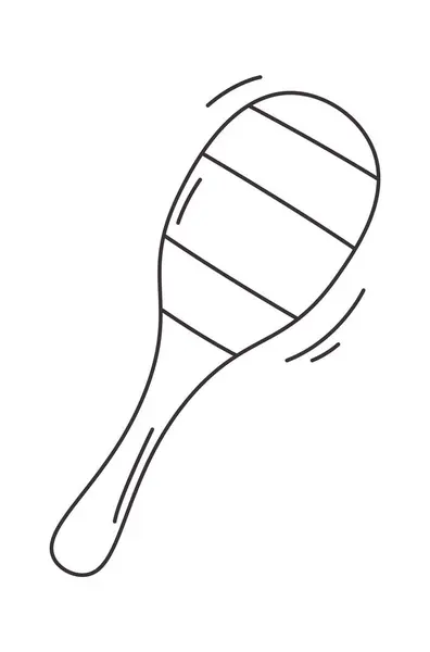 Ilustracja Wektora Instrumentu Muzycznego Maraca — Wektor stockowy