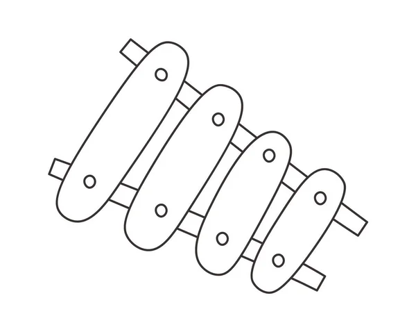 Vektorová Ilustrace Xylofonního Hudebního Nástroje — Stockový vektor