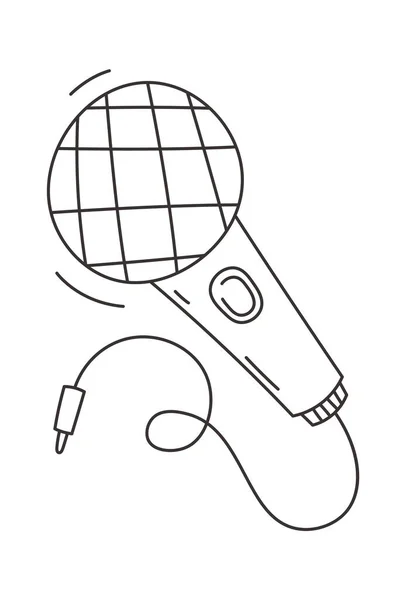 Muzikale Microfoon Gadget Vector Illustratie — Stockvector