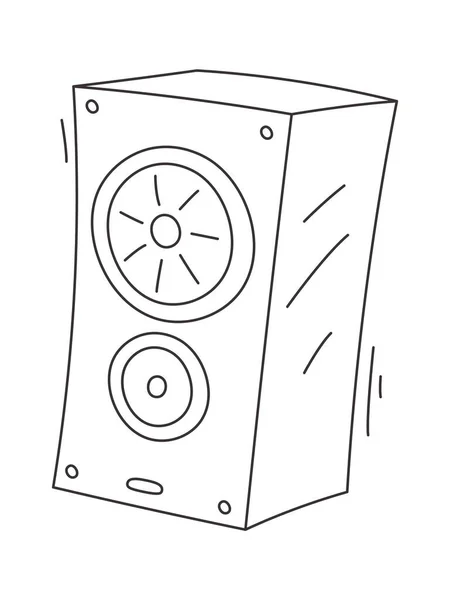 Ilustração Linear Vetor Orador Audio — Vetor de Stock