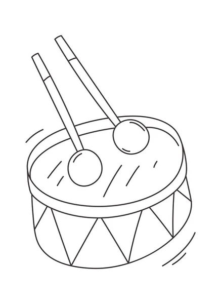 Drums Muziekinstrument Vector Illustratie — Stockvector