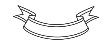 Vintage Lined Ribbon Vektör İllüstrasyonu