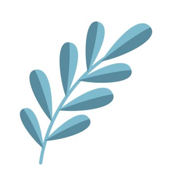 Yaprak Vektörü İllüstrasyonlu Çiçek Şubesi