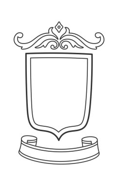 Kraliyet Kraliyet Kalkanı Vektör İllüstrasyonu