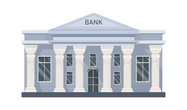 Bank City Binası Vektör İllüstrasyonu
