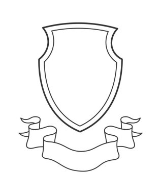 Kraliyet Kraliyet Kalkanı Vektör İllüstrasyonu