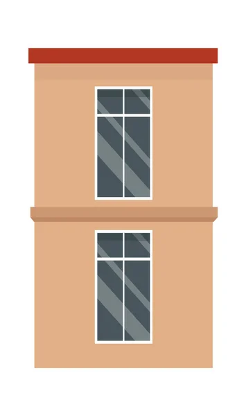 Ilustração Vetor Edifício Dois Storey —  Vetores de Stock