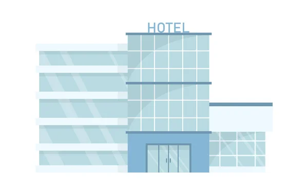 City Hotel Gebäude Vektor Illustration — Stockvektor