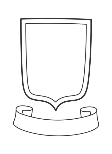 Illustration Vectorielle Insigne Héraldique Bouclier Royal — Image vectorielle