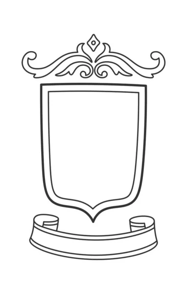 Геральдичний Королівський Щит Значок Векторні Ілюстрації — стоковий вектор