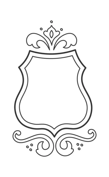 Heraldic Royal Shield Badge Vector Illustration — Stock Vector