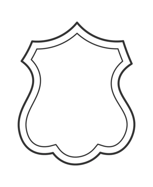Illustrazione Vettoriale Del Distintivo Dello Scudo Reale Araldico — Vettoriale Stock