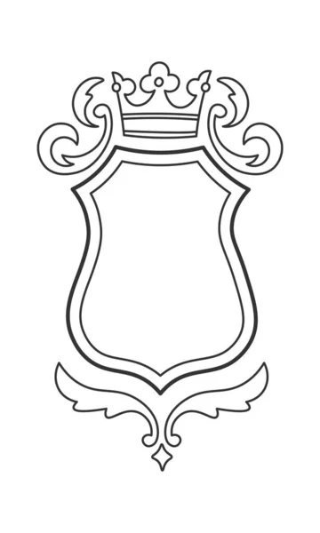 Heraldyczna Ilustracja Wektora Odznaki Królewskiej Tarczy — Wektor stockowy