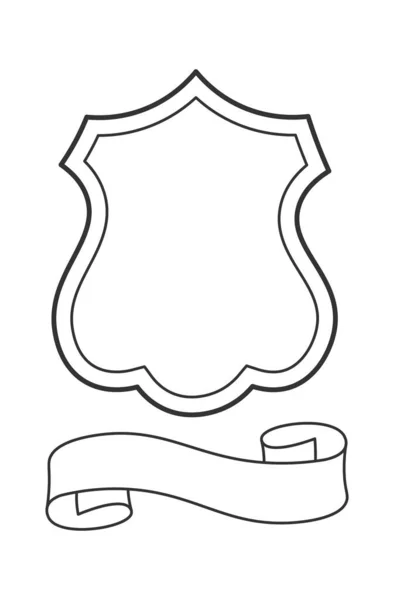 Heraldic Royal Shieldバッジベクトルイラスト — ストックベクタ