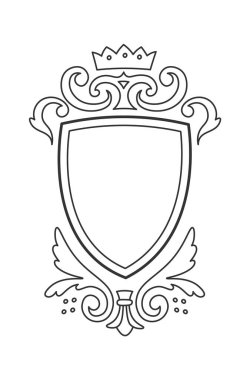 Kraliyet Kraliyet Kalkanı Vektör İllüstrasyonu