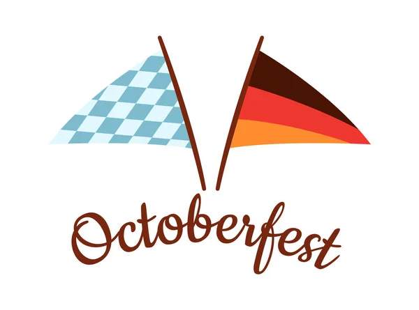 Oktoberfest Festival Vlaggen Vector Illustratie — Stockvector