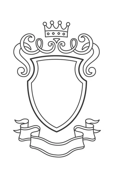 Heraldische Royal Shield Badge Vector Illustratie — Stockvector