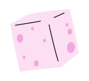 Şeker Küpü Simgesi Vektör İllüstrasyonu