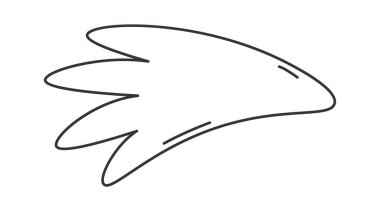 Kuş Sıralı Kanat Vektörü İllüstrasyonu