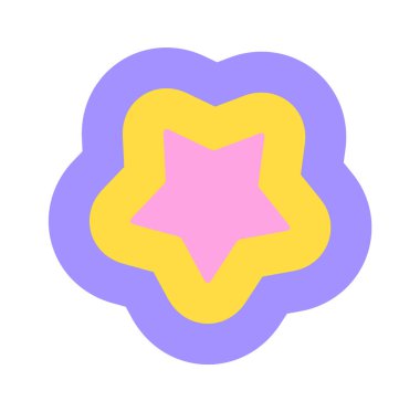 Çiçek Yıldızı Yapıştırıcı Çizimi