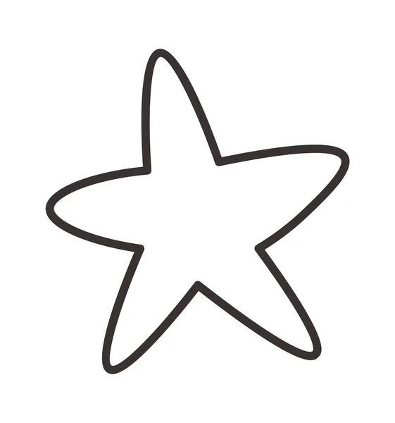 Star Lined Doodle Vector Ilustración — Vector de stock