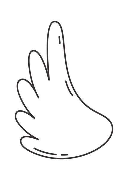 Bird Lined Wing Vector Ilustração — Vetor de Stock