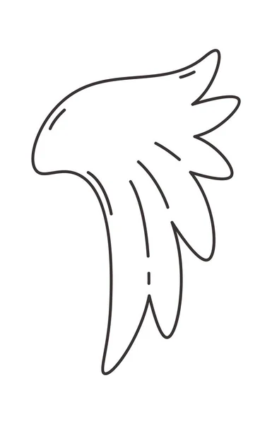 Illustrazione Vettoriale Ala Foderato Uccello — Vettoriale Stock