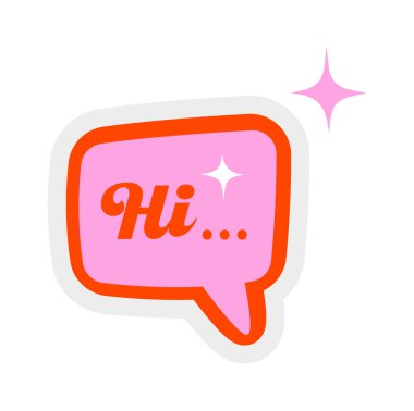 Merhaba Çizgi Roman Konuşması Kabarcık Vektörü İllüstrasyonu