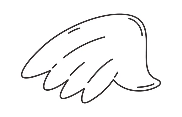 Bird Lined Wing Vector Ilustração —  Vetores de Stock