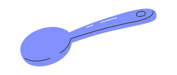 Plastic Spoon Icon Vector Illustration — Stock Vector