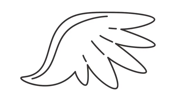 Ala Forrada Aves Vector Ilustración — Vector de stock