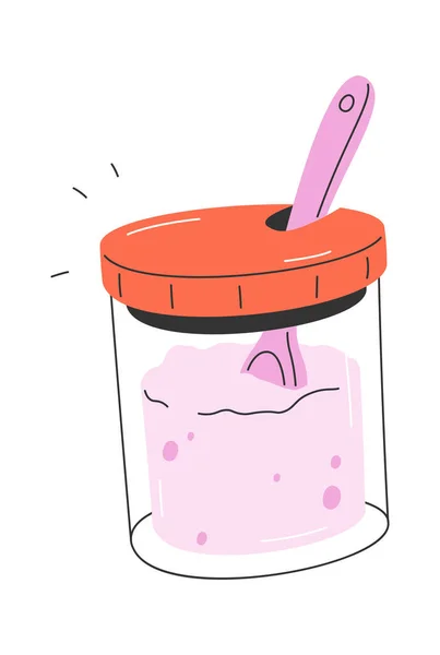 Can Sugar Spoon Vector Illustration — Stock Vector