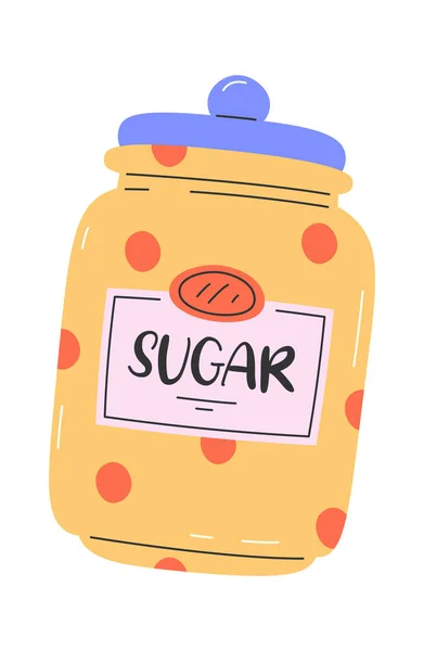 带有糖向量说明的罐头 — 图库矢量图片