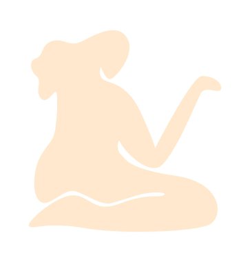 Kadın Soyut Silüet Vektör İllüstrasyonu