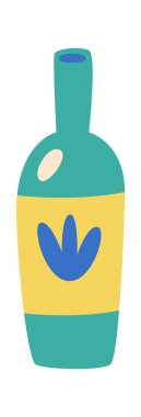 Elle çizilmiş şarap şişesi çizimi