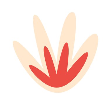 Soyut Bitki Şekli Vektör İllüstrasyonu