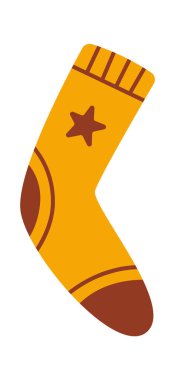 Yıldız Vektörü İllüstrasyonlu Çorap